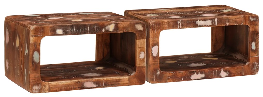 vidaXL Mese de noptieră 45 x 30 x 24 cm Lemn masiv reciclat