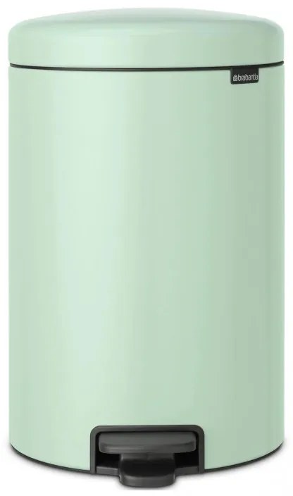 Cos de gunoi cu pedala Brabantia NewIcon 1008847, 20 L, Inchidere lina, Baza antiderapanta, Verde deschis