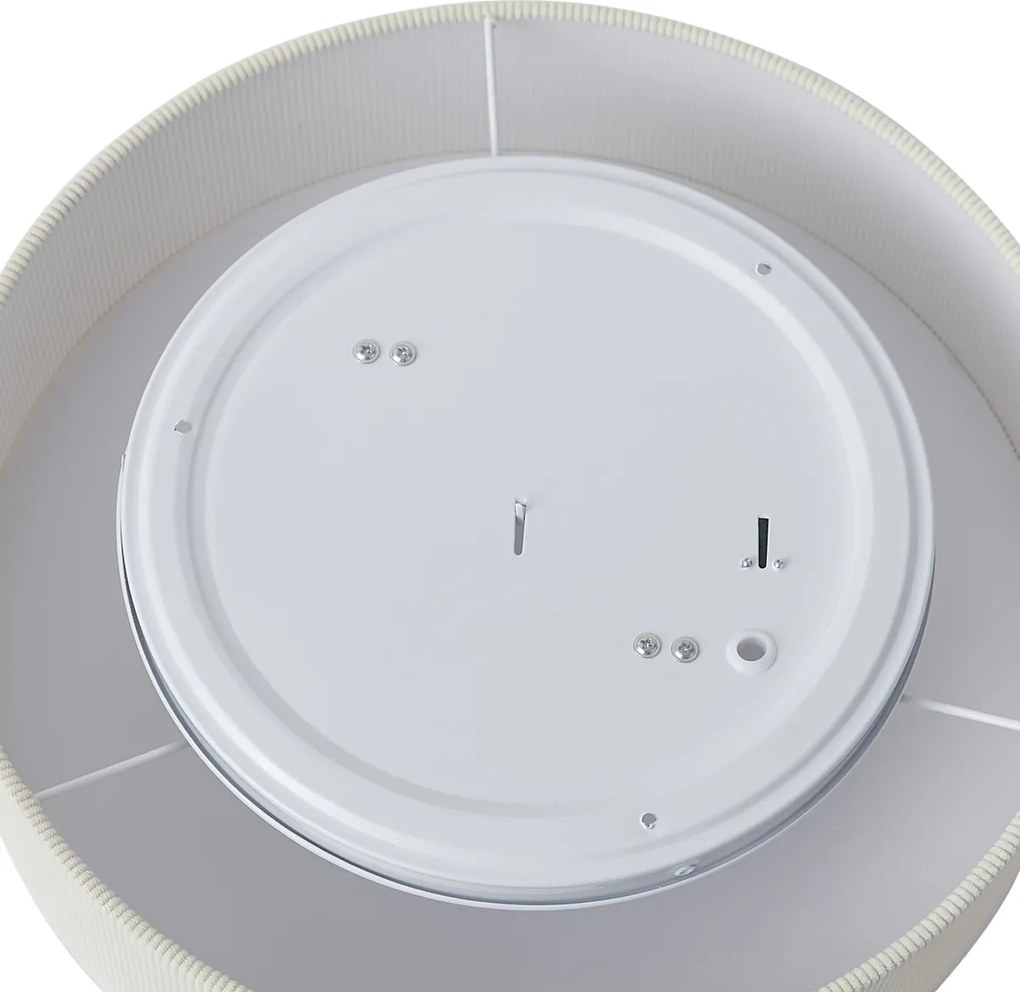 Plafonieră modernă albă cu abajur de catifea 38cm 2 lumini - Luz