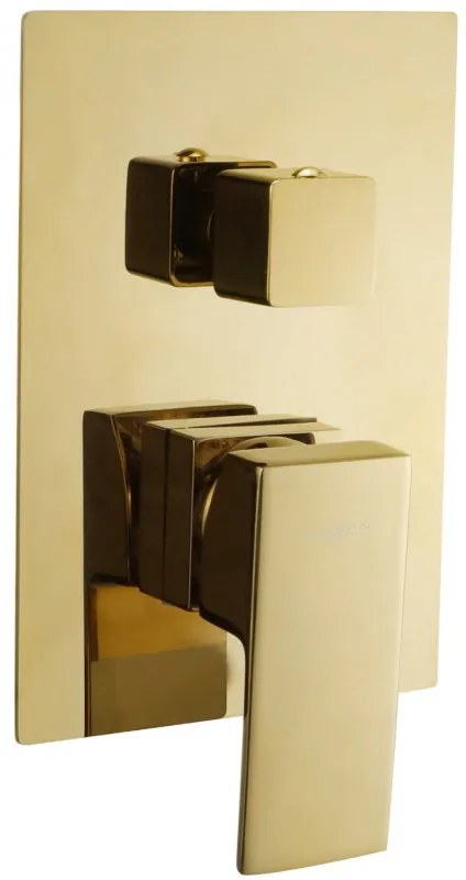 Mexen Uno baterie pentru cadă de perete, Aurie - 71435-50