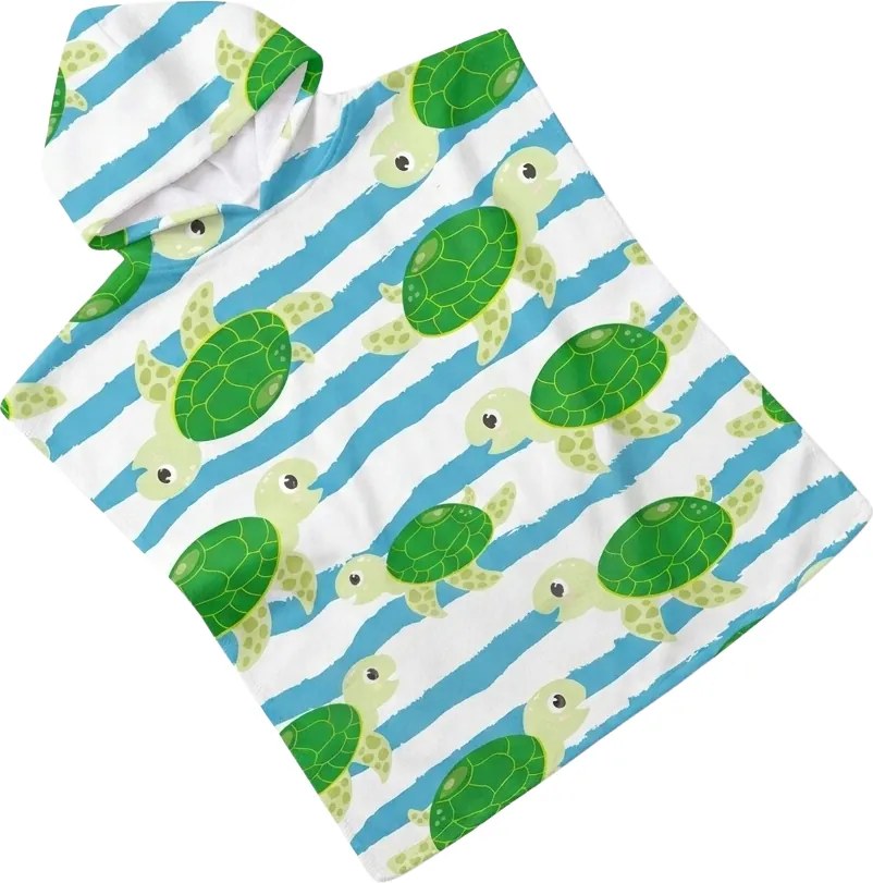 Poncho pentru copii TURTLES verde
