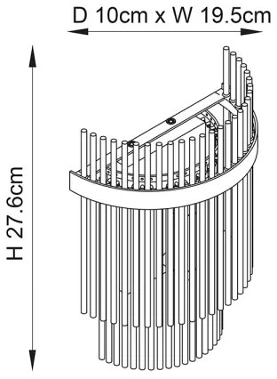 Aplică Endon 99168 MARIETTA 1xE14/6W/230V alamă/transparent
