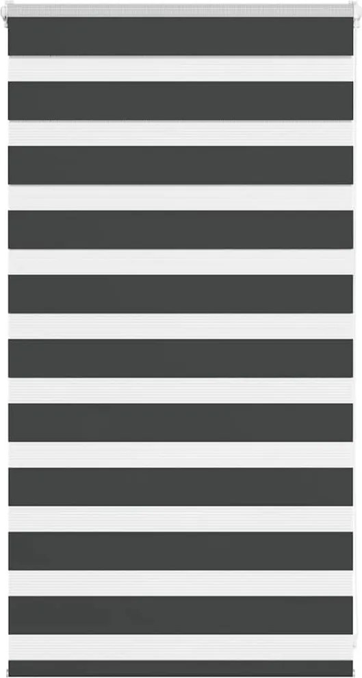 vidaXL Jaluzea tip zebra neagră lățime țesătură 75,9 cm poliester