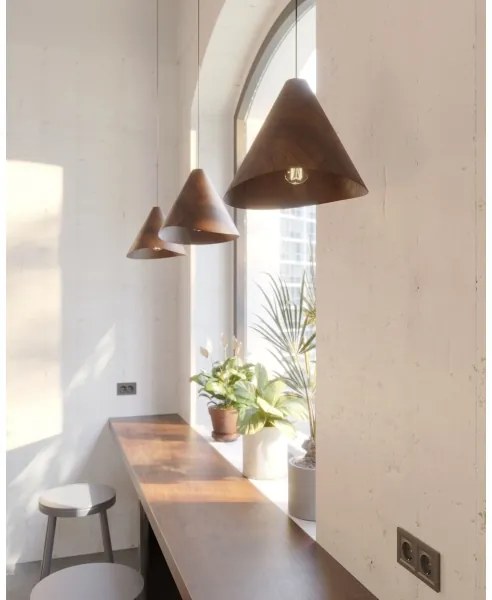 Lustră pe cablu MAXLIGHT P0548 SAKURA 1xE27/60W/230V d. 33,5 cm nuc