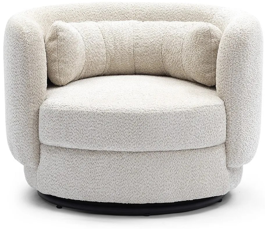 Fotoliu tapitat rotativ Wrap - Beige