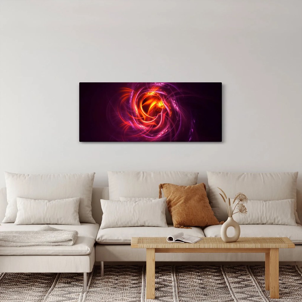 Tabloul cu abstracțiune modernă care luminează (120x50 cm)