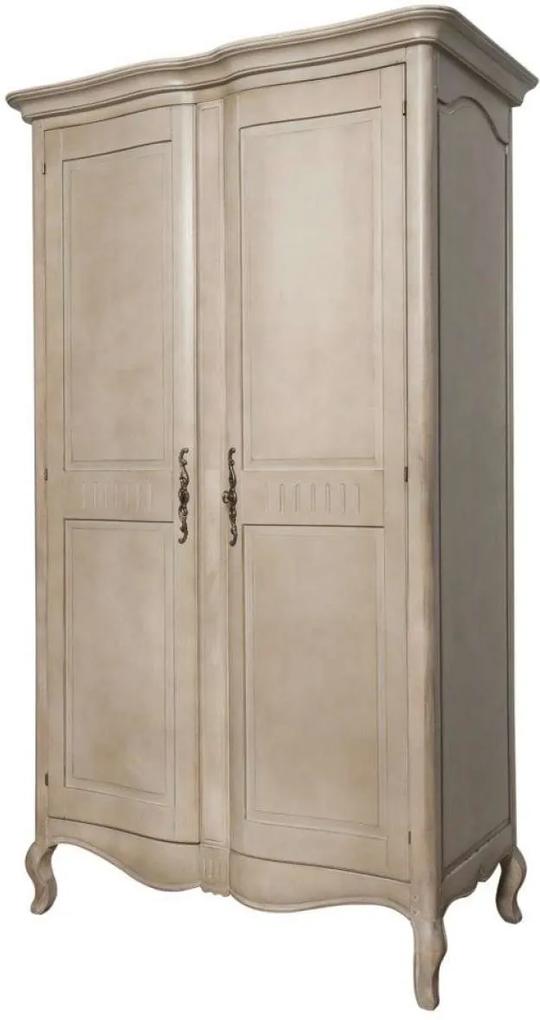 Șifonier cu două uși Dominica, 205x121x63 cm, lemn de mesteacan/ metal, bej