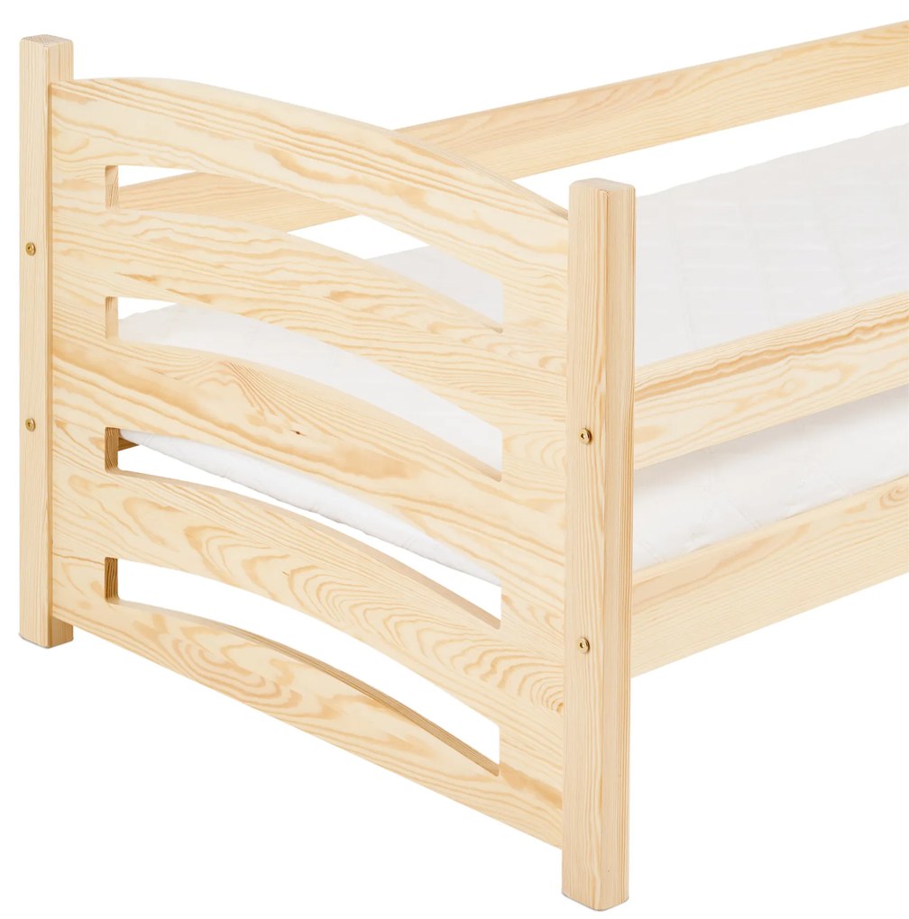 Pat pentru copii MELA 80 x 160 cm, pin Saltea: saltea EASYSOFT 10 cm, Somiera: cu somiera din lamele