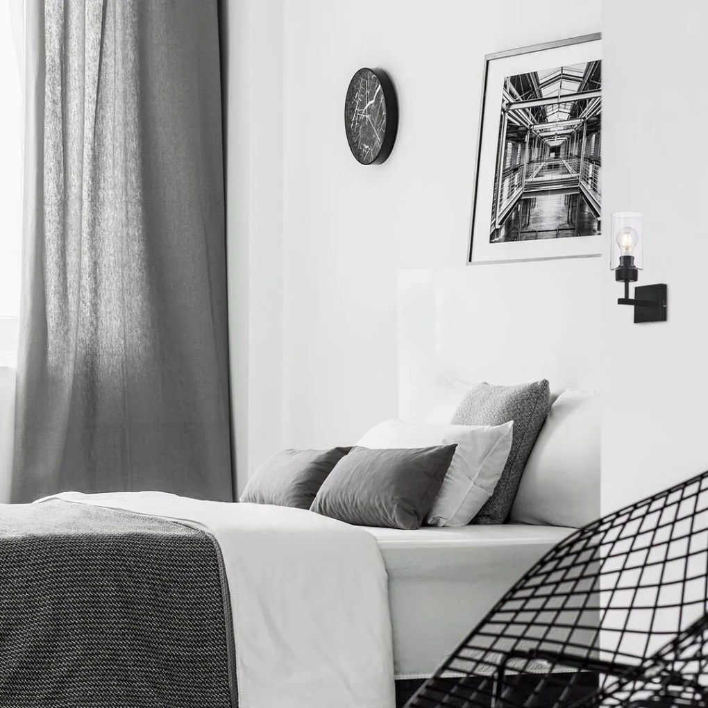 Aplica de perete design modern Prudence negru