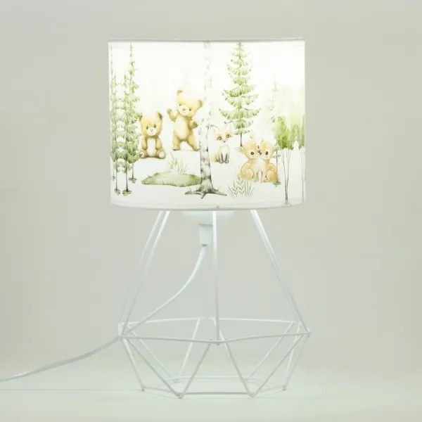 Lampă de masă pentru copii KIDS ROOM 1xE27/60W/230V, Ø 18 cm, cu animale