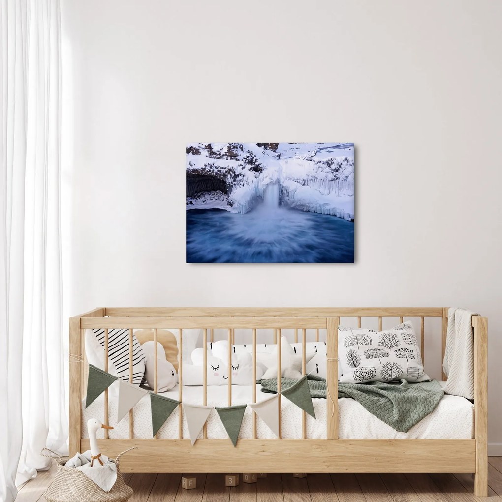 Tablou cu cascadele iarna (70x50 cm)
