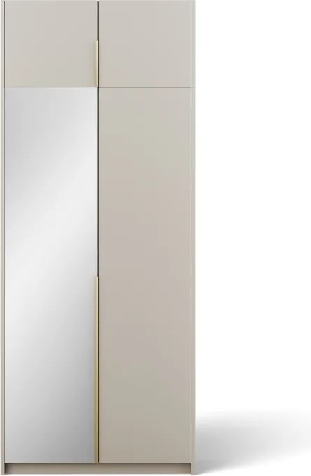 Dulap Alera II with top extension – Hinged – cu oglindă – 100x58x250 cm – Cașmir – Alera II with top extension – Hinged Dulap – Varianta 2