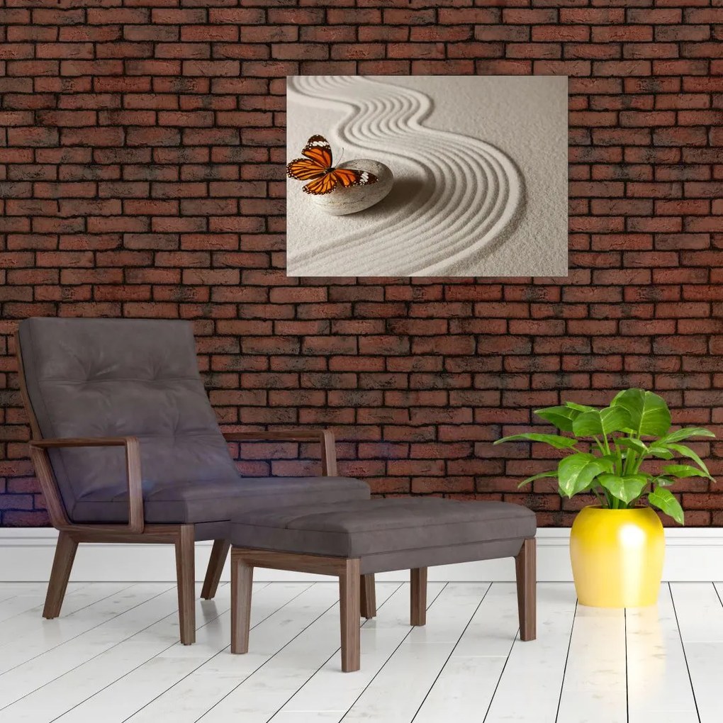 Tablou pe sticlă - Liniște în suflet (70x50 cm)