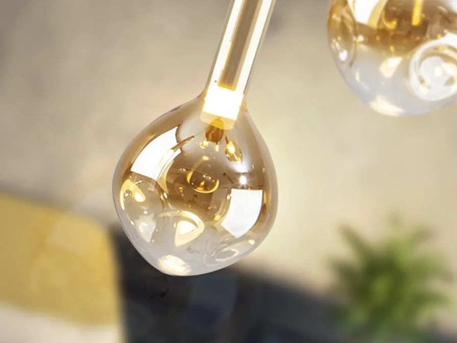 Pendul LED design modern Essenza negru, auriu