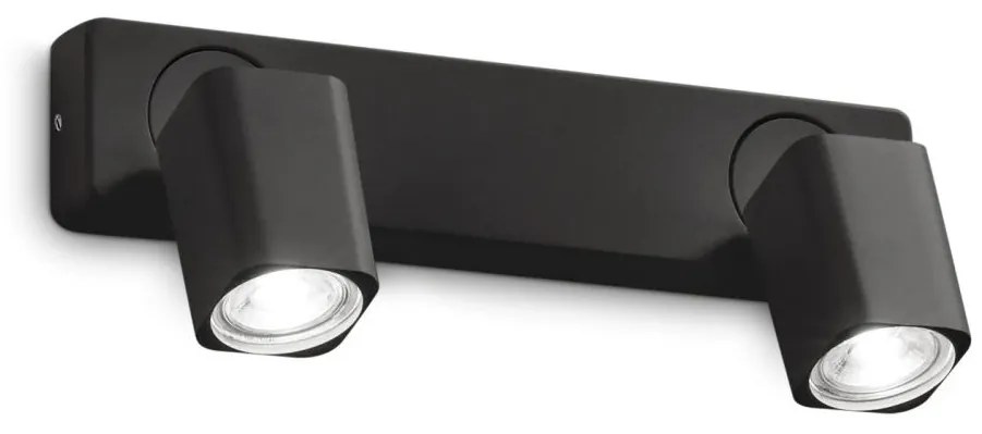 Aplica cu 2 Spoturi directionabile Rudy ap2 square, negru