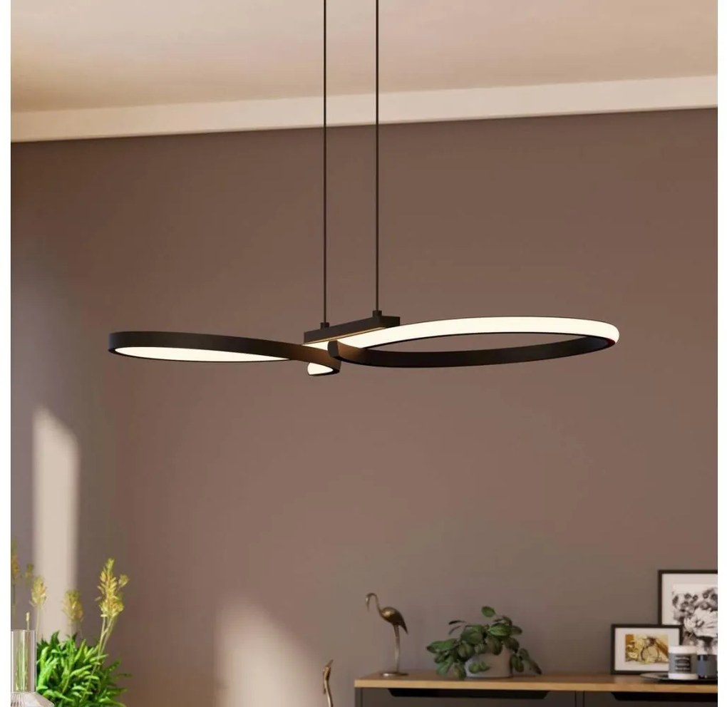 Lustră LED pe cablu Eglo 901267 SERPINS LED/21W/230V 3000K negru