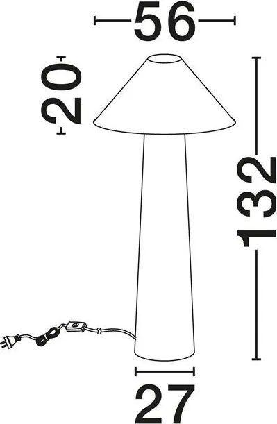Lampadar, Lampa de podea din in Mae