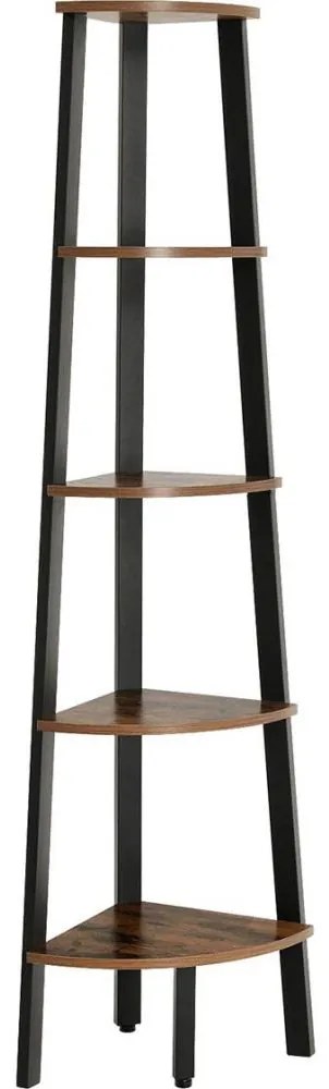 Bibliotecă NAVARO maro/negru