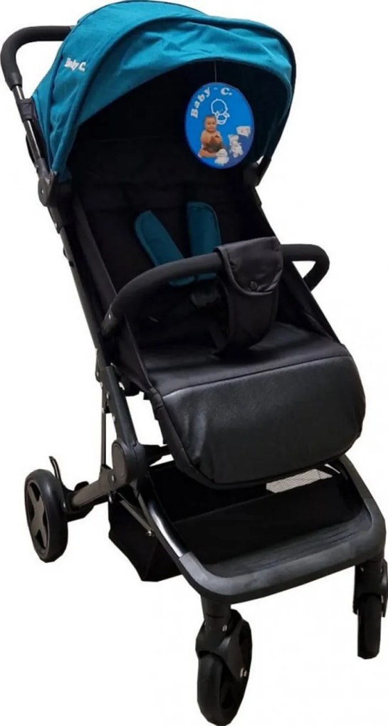 Carucior sport ultracompact pentru copii BABY CARE™ PRO S010, Transformabil in troller, Spatar reglabil in 3 trepte, Pozitie somn, Turquoise