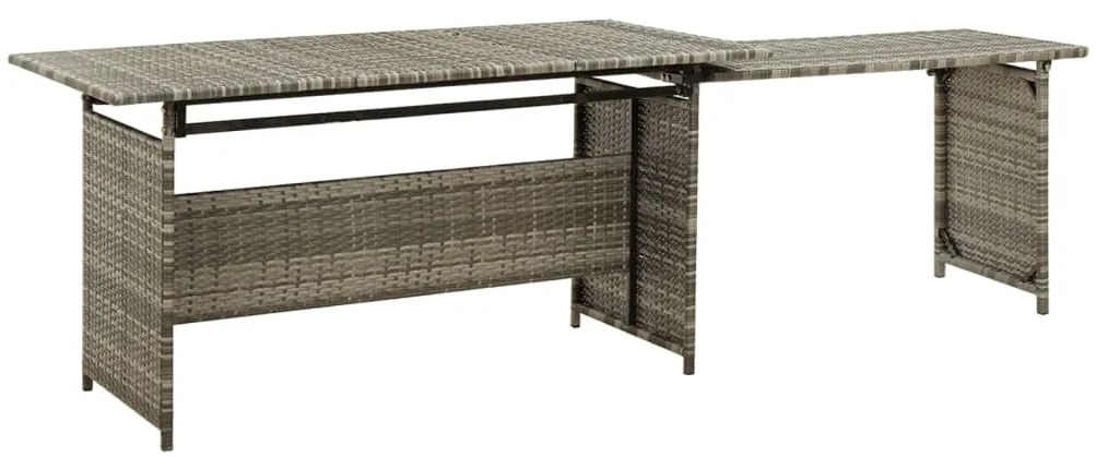 Set mobilier de gradina cu perne, 2 piese, gri, poliratan 5