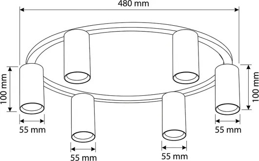 Brilagi - LED RGBW plafonieră dimmabilă SELE 6xGU10/6,5W/230V bej