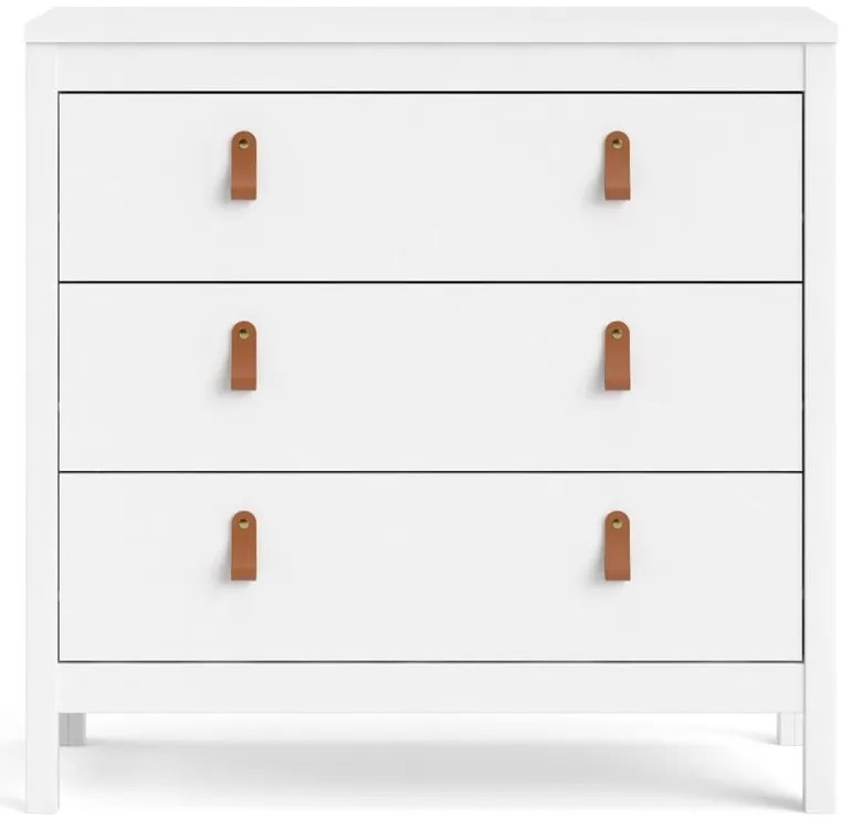 Comodă albă joasă 82x80 cm Madrid – Tvilum