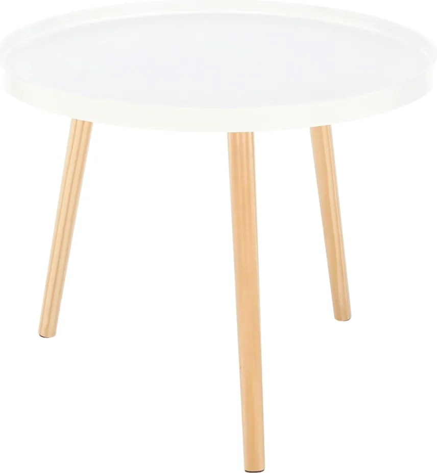 Masuta SANSE TYP 1, alb/stejar deschis, 60x60x48 cm