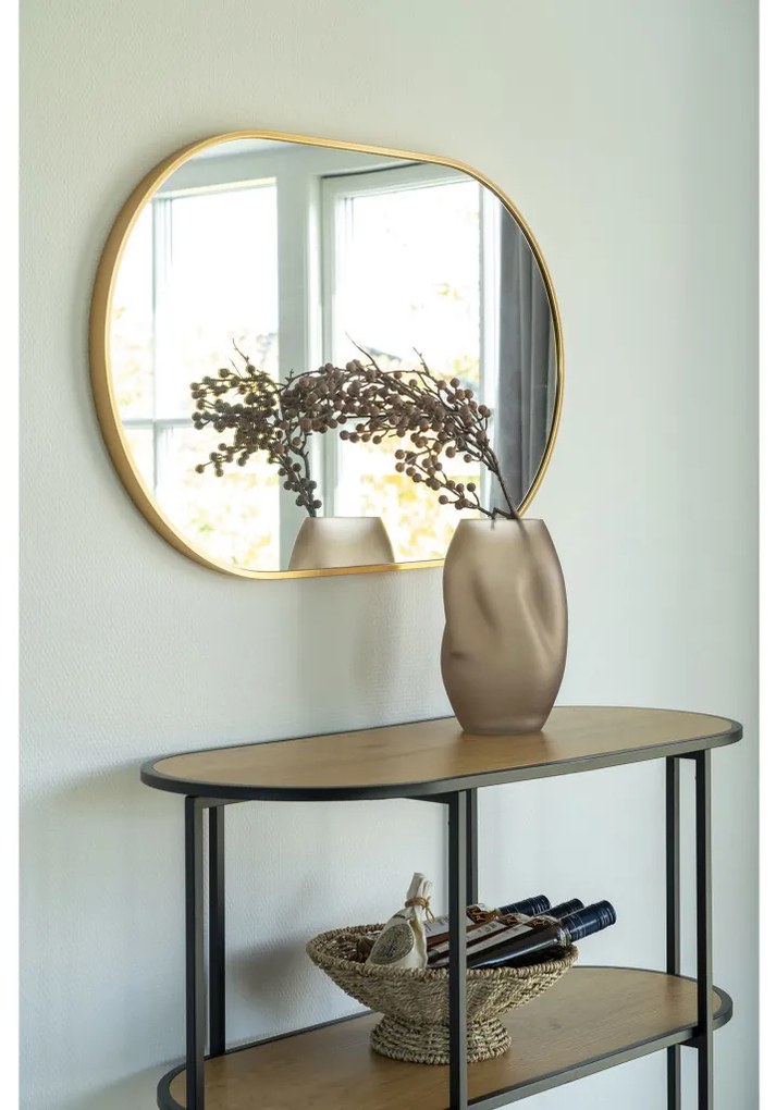 Oglindă Madrid din aluminiu, efect de cupru, 50x80 cm