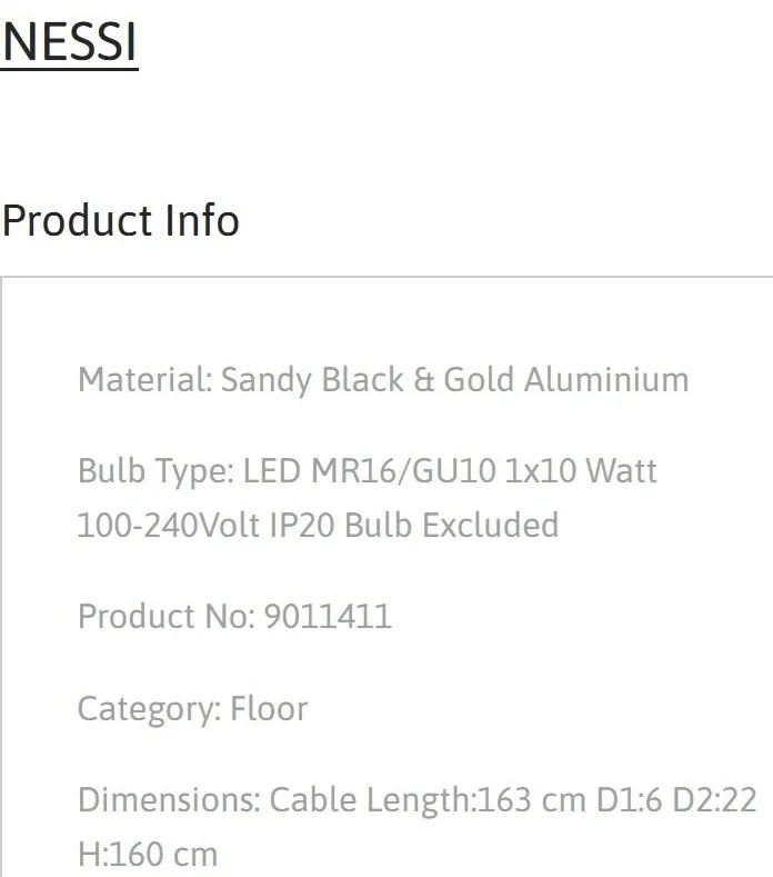 Lampadar design minimalist NESSI, NVL-9011411