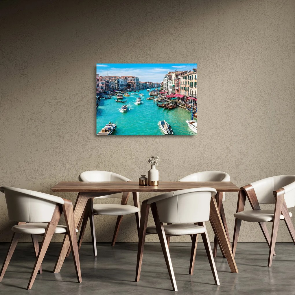 Tablou pe sticlă - Canalul Grande, Veneția, Italia (70x50 cm)