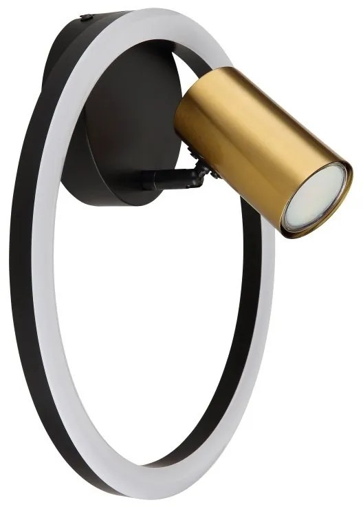 Aplica LED cu spot design modern Marrie negru, alama