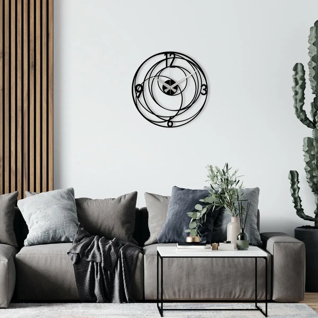 Ceas de perete Magic S027 Black , 48 x 48 cm