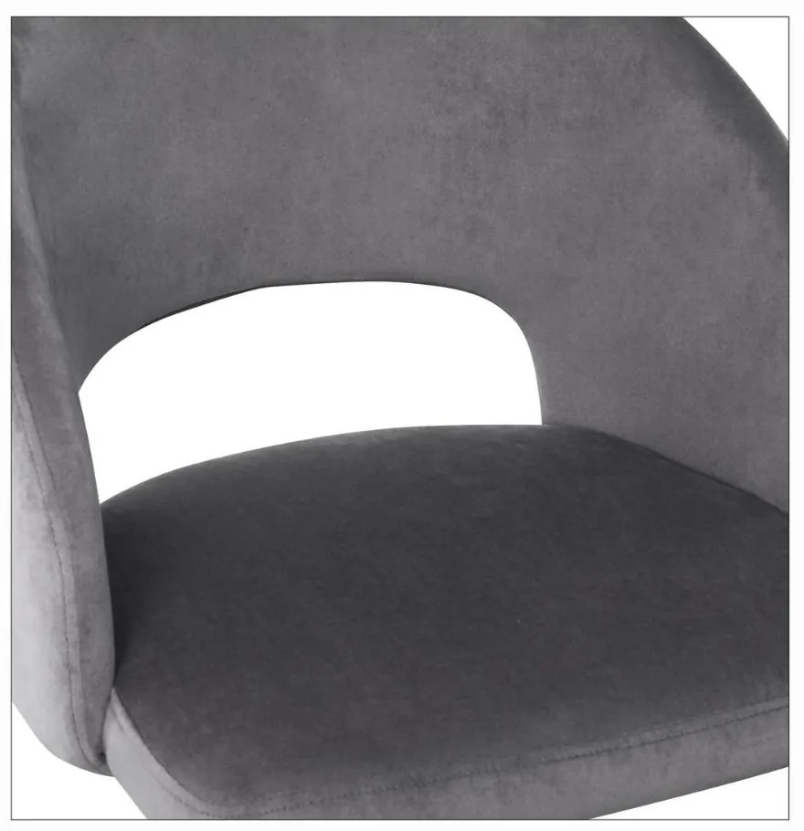 Scaun de bucaterie Rao, gri/negru