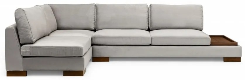 Coltar Tulip Corner Left With Pouf, Gri Deschis