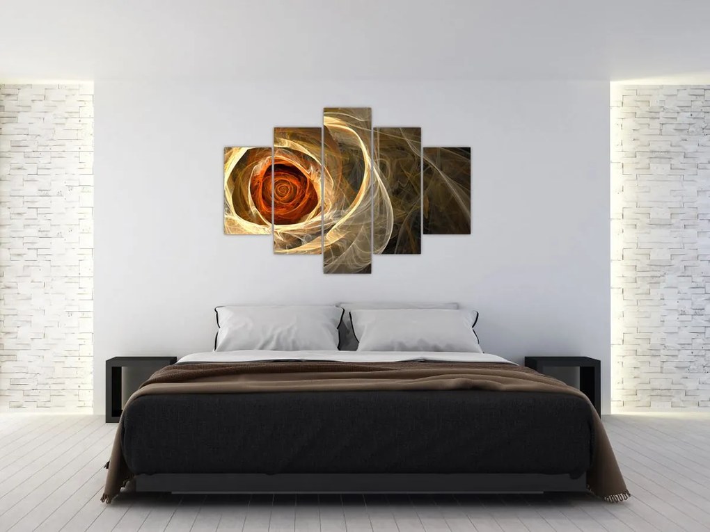 Tablou - Trandafiri abstracți în culori aprinse (150x105 cm)