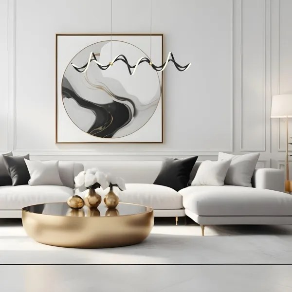 Lustră LED pe cablu COLIA LED/55W/230V negru/auriu