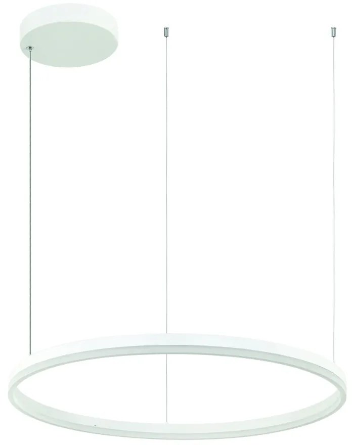 Lustra LED design modern circular ROTUNDA 80cm, alb mat