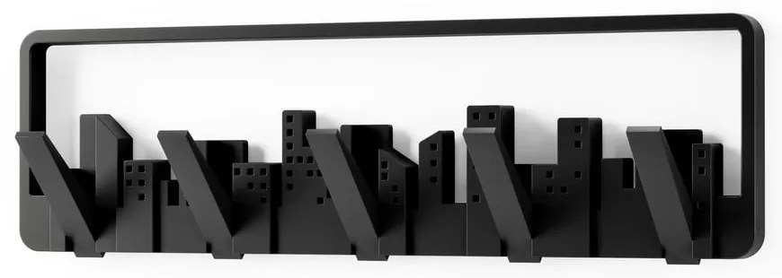 Cuier de perete negru din plastic Skyline – Umbra