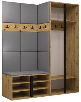 Mobilier Hol Timothy III (Alb + piele ecologică Soft 011). 1059889