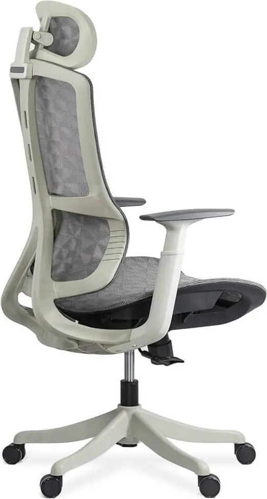 Scaun ergonomic SYYT 9511 gri, tetieră 2D și multiblock