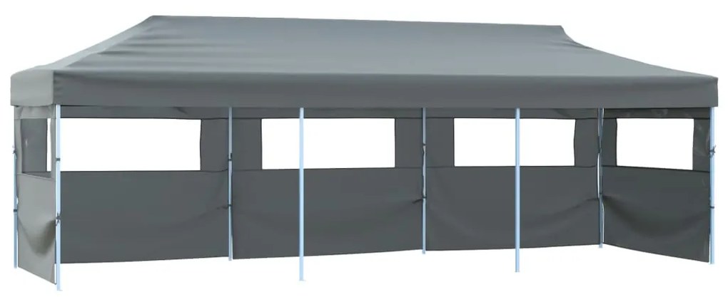 vidaXL Cort petrecere pliabil cu 5 pereți laterali, antracit, 870x291x315 cm