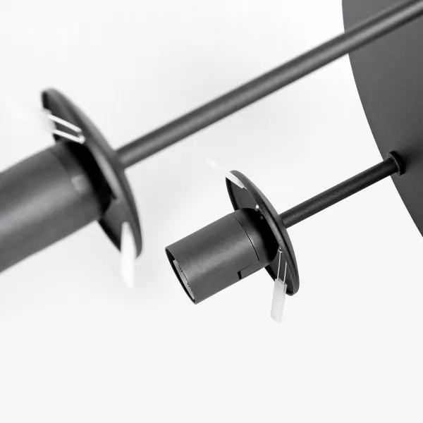 Lustră aplicată MOONLIGHT, 3 x E27, 15 W, 230 V, neagră