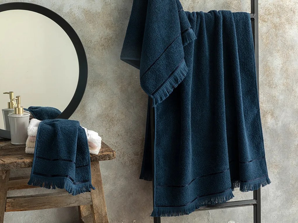 Bumbac Prosop De Baıe 70x140 Cm Bleumarin