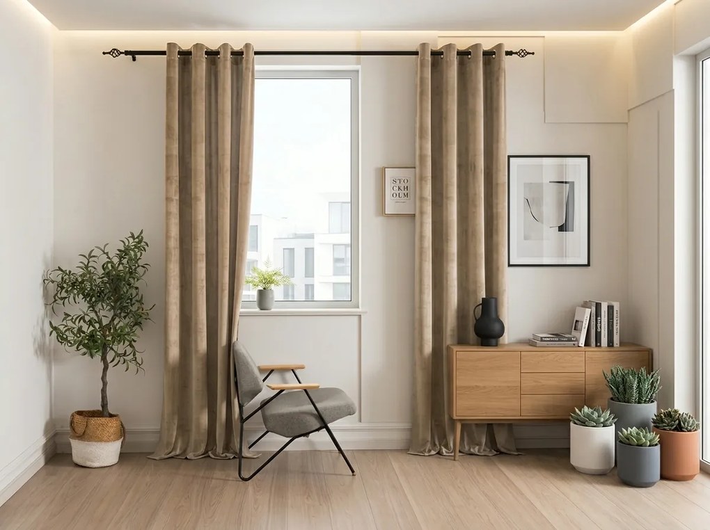 Draperie opaca ELVIO VELVET 140x250 cm, bej Agatat: Rejansa