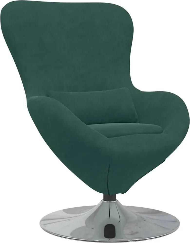 vidaXL Fotoliu ou Verde închis Catifea