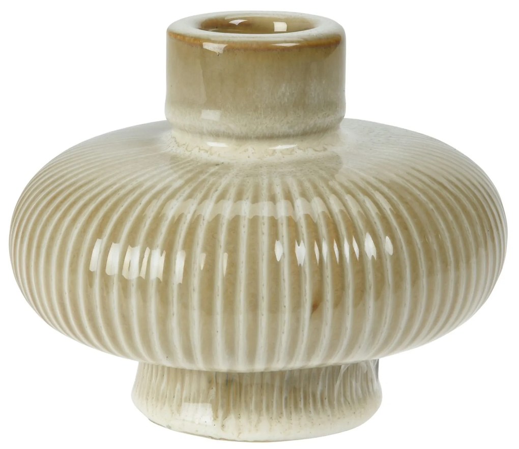 Sfesnic Elysia din portelan, bej, 12.5x10 cm