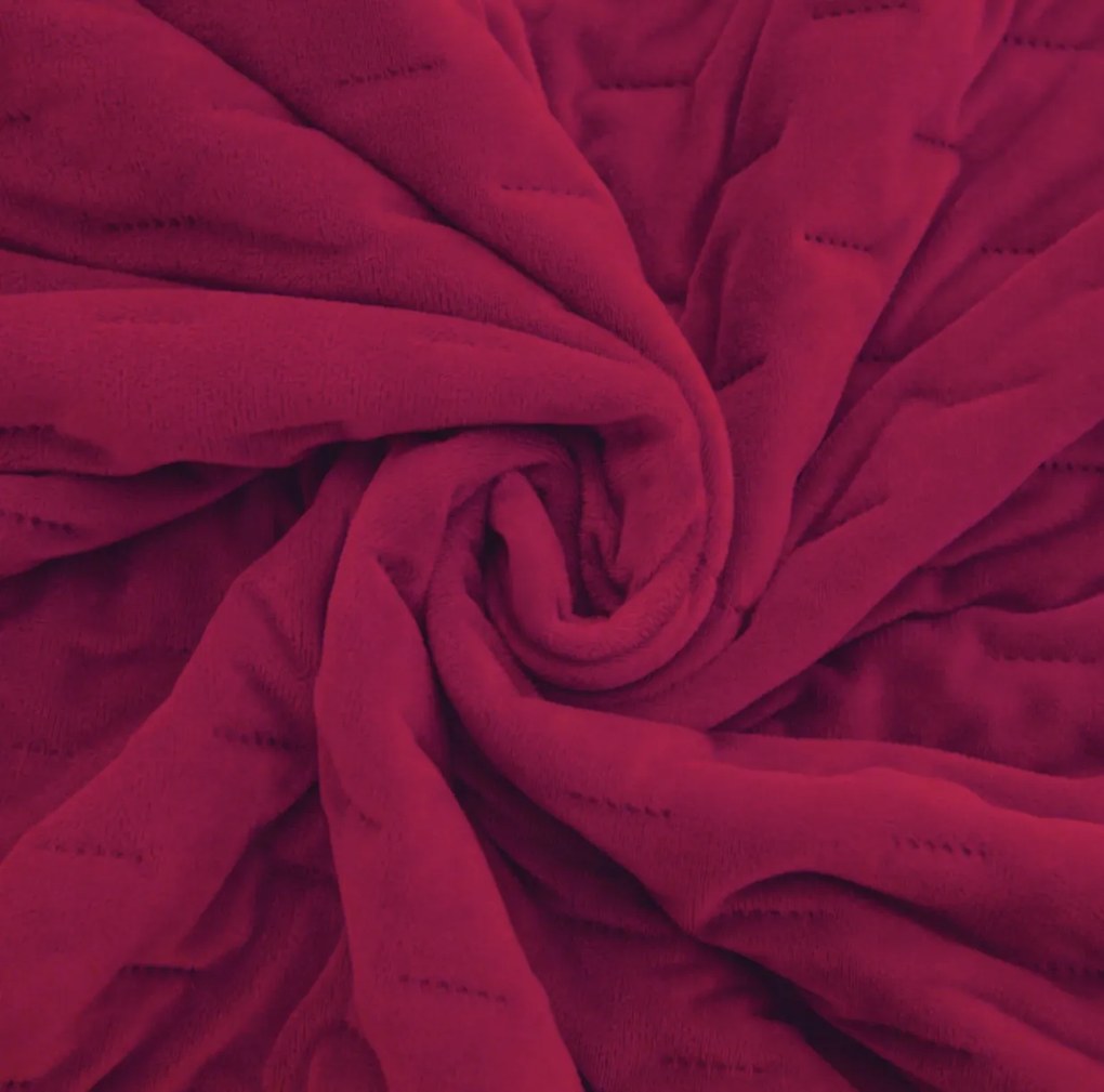 Patura de pat din catifea ASTRALIA, roz inchis Dimensiune: 170 x 210 cm