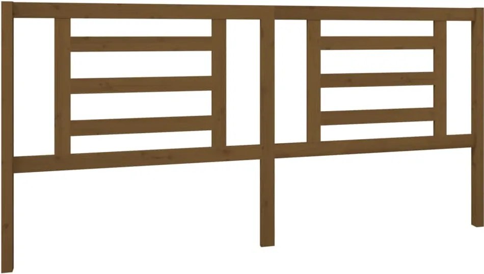 vidaXL Tăblie de pat, maro miere, 206x4x100 cm, lemn masiv de pin
