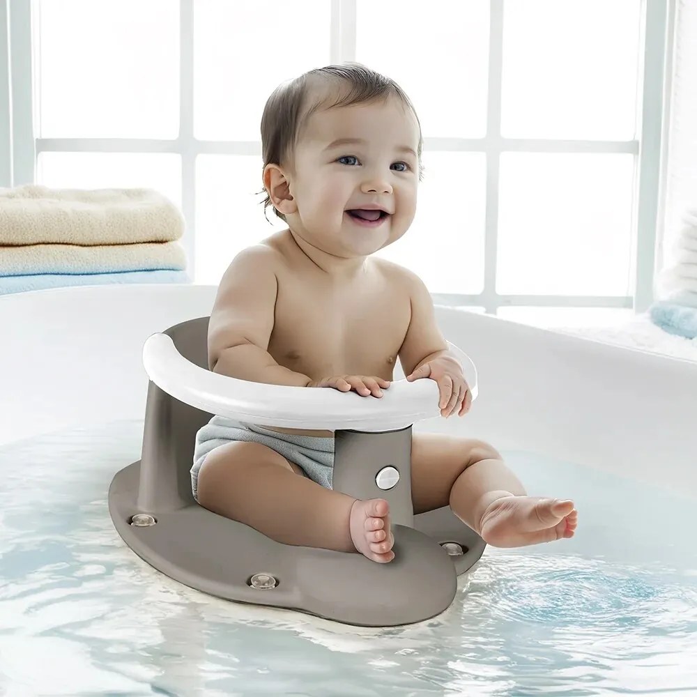 Scaun antiderapant pentru copii Dolu pentru cadă,gri, 16,5 x 37,5 x 30,5 cm