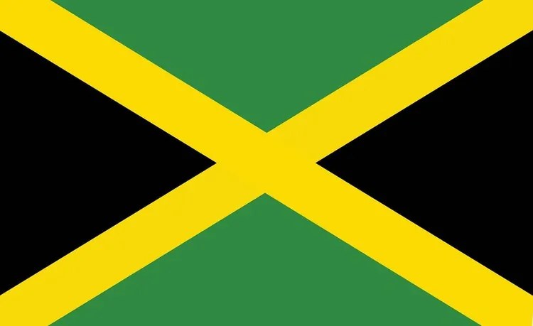 Flag Jamaica Fototapet, (254 x 184 cm)